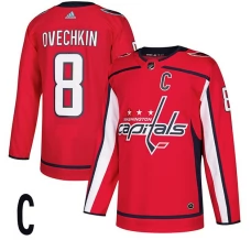 Miesten Washington Capitals Alexander Ovechkin 8 Pelipaita Primegreen Captain Patch Punainen Authentic Koti