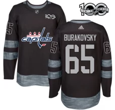 Miesten Washington Capitals Andre Burakovsky 65 Pelipaita 1917-2017 100th Anniversary Patch Musta Authentic