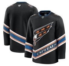 Miesten Washington Capitals Blank Pelipaita 50th Anniversary Musta Premium Vaihtoehtoinen