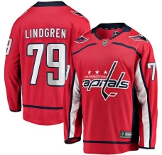 Miesten Washington Capitals Charlie Lindgren 79 Pelipaita Punainen Breakaway Koti