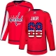 Miesten Washington Capitals Jaromir Jagr 68 Pelipaita USA Flag Fashion Punainen Authentic