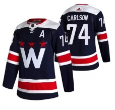 Miesten Washington Capitals John Carlson 74 Pelipaita 2020-21 Navy Authentic