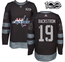 Miesten Washington Capitals Nicklas Backstrom 19 Pelipaita 1917-2017 100th Anniversary Patch Musta Authentic