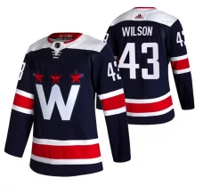 Miesten Washington Capitals Tom Wilson 43 Pelipaita 2020-21 Navy Authentic