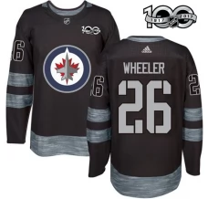 Miesten Winnipeg Jets Blake Wheeler 26 Pelipaita 1917-2017 100th Anniversary Patch Musta Authentic