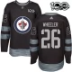 Miesten Winnipeg Jets Blake Wheeler 26 Pelipaita 1917-2017 100th Anniversary Patch Musta Authentic