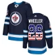 Miesten Winnipeg Jets Blake Wheeler 26 Pelipaita USA Flag Fashion Navy Authentic