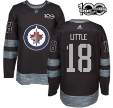 Miesten Winnipeg Jets Bryan Little 18 Pelipaita 1917-2017 100th Anniversary Patch Musta Authentic