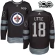 Miesten Winnipeg Jets Bryan Little 18 Pelipaita 1917-2017 100th Anniversary Patch Musta Authentic