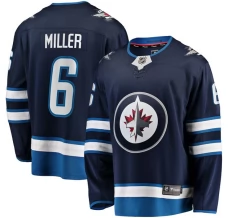 Miesten Winnipeg Jets Colin Miller 6 Pelipaita Navy Premier Breakaway Koti