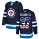 Miesten Winnipeg Jets Connor Hellebuyck 37 Pelipaita USA Flag Fashion Navy Authentic