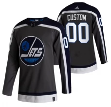 Miesten Winnipeg Jets Custom Pelipaita 2020-21 Reverse Retro Musta Authentic