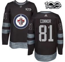 Miesten Winnipeg Jets Kyle Connor 81 Pelipaita 1917-2017 100th Anniversary Patch Musta Authentic