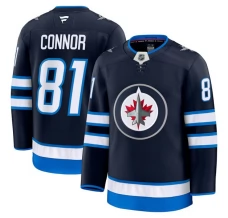 Miesten Winnipeg Jets Kyle Connor 81 Pelipaita Navy Premium Koti
