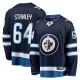 Miesten Winnipeg Jets Logan Stanley 64 Pelipaita Navy Premier Breakaway Koti