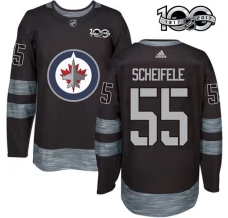 Miesten Winnipeg Jets Mark Scheifele 55 Pelipaita 1917-2017 100th Anniversary Patch Musta Authentic