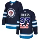 Miesten Winnipeg Jets Nikolaj Ehlers 27 Pelipaita USA Flag Fashion Navy Authentic