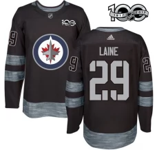 Miesten Winnipeg Jets Patrik Laine 29 Pelipaita 1917-2017 100th Anniversary Patch Musta Authentic