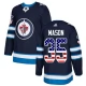 Miesten Winnipeg Jets Steve Mason 35 Pelipaita USA Flag Fashion Navy Authentic