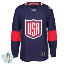 Miesten Yhdysvallat Blank Pelipaita 2016 World Cup of Hockey Navy Authentic