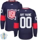 Miesten Yhdysvallat Custom Pelipaita 2016 World Cup of Hockey Navy Authentic