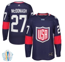 Miesten Yhdysvallat Ryan McDonagh 27 Pelipaita 2016 World Cup of Hockey Navy Authentic