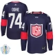 Miesten Yhdysvallat T.J. Oshie 74 Pelipaita 2016 World Cup of Hockey Navy Authentic
