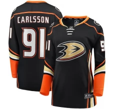 Naisten Anaheim Ducks Leo Carlsson 91 Pelipaita Musta Breakaway Koti