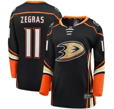 Naisten Anaheim Ducks Trevor Zegras 11 Pelipaita Musta Breakaway Koti