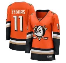 Naisten Anaheim Ducks Trevor Zegras 11 Pelipaita Oranssi Premier Breakaway Koti