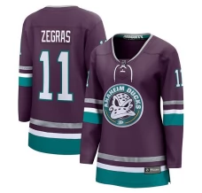 Naisten Anaheim Ducks Trevor Zegras 11 Pelipaita Violetti Premier Breakaway Vaihtoehtoinen