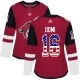 Naisten Arizona Coyotes Max Domi 16 Pelipaita USA Flag Fashion Punainen Authentic