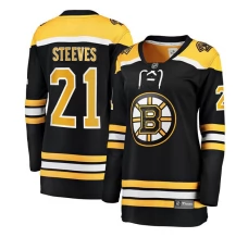 Naisten Boston Bruins Alex Steeves 21 Pelipaita Musta Breakaway Koti