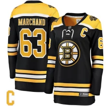 Naisten Boston Bruins Brad Marchand 63 Pelipaita Captain Patch Musta Breakaway Koti