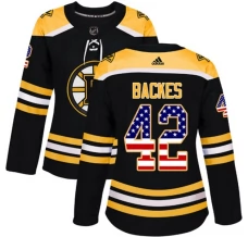 Naisten Boston Bruins David Backes 42 Pelipaita USA Flag Fashion Musta Authentic