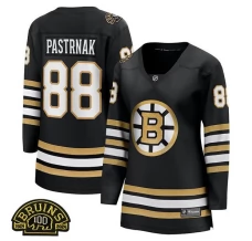 Naisten Boston Bruins David Pastrnak 88 Pelipaita 100th Anniversary Patch Musta Premier Breakaway Vaihtoehtoinen