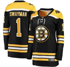 Naisten Boston Bruins Jeremy Swayman 1 Pelipaita Musta Breakaway Koti
