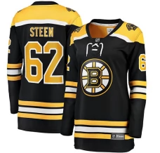 Naisten Boston Bruins Oskar Steen 62 Pelipaita Musta Breakaway Koti