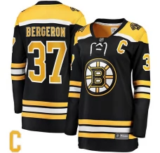 Naisten Boston Bruins Patrice Bergeron 37 Pelipaita Captain Patch Musta Breakaway Koti