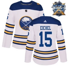 Naisten Buffalo Sabres Jack Eichel 15 Pelipaita 2018 Winter Classic Patch Valkoinen Authentic
