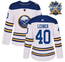 Naisten Buffalo Sabres Robin Lehner 40 Pelipaita 2018 Winter Classic Patch Valkoinen Authentic