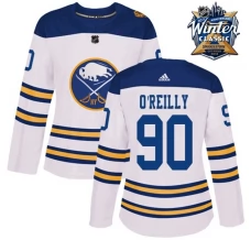 Naisten Buffalo Sabres Ryan O'Reilly 90 Pelipaita 2018 Winter Classic Patch Valkoinen Authentic