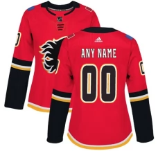 Naisten Calgary Flames Custom Pelipaita Punainen Authentic