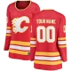 Naisten Calgary Flames Custom Pelipaita Punainen Breakaway Koti