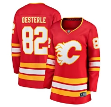 Naisten Calgary Flames Jordan Oesterle 82 Pelipaita Punainen Breakaway Koti