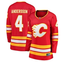 Naisten Calgary Flames Rasmus Andersson 4 Pelipaita Punainen Breakaway Koti