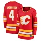 Naisten Calgary Flames Rasmus Andersson 4 Pelipaita Punainen Breakaway Koti