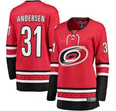 Naisten Carolina Hurricanes Frederik Andersen 31 Pelipaita Punainen Breakaway Vaihtoehtoinen