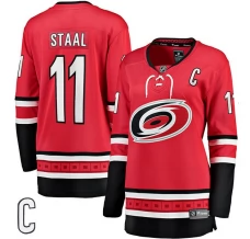 Naisten Carolina Hurricanes Jordan Staal 11 Pelipaita Captain Patch Punainen Breakaway Vaihtoehtoinen