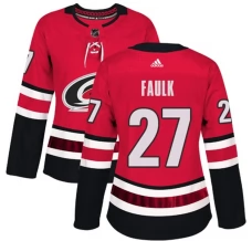 Naisten Carolina Hurricanes Justin Faulk 27 Pelipaita Punainen Authentic